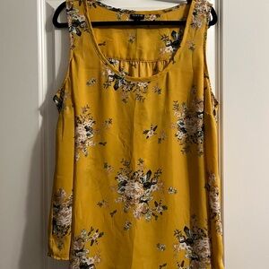 Yellow Torrid floral blouse
